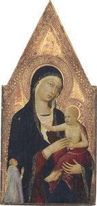 Madonna y Niño con donante, 1325-30